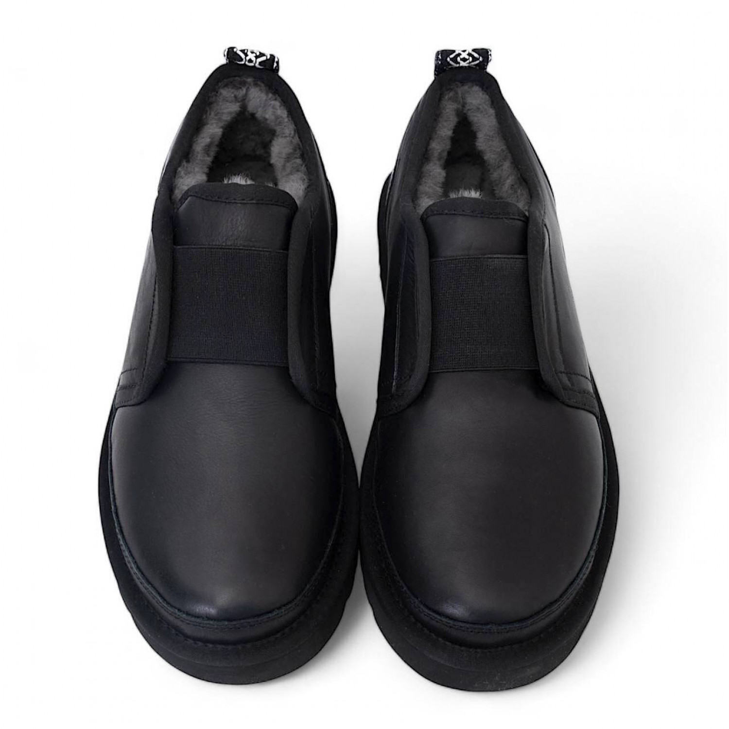 UGG Mens Slippers Flex Leather Black 