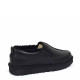UGG Mens Stitch Slip On Leather Black 