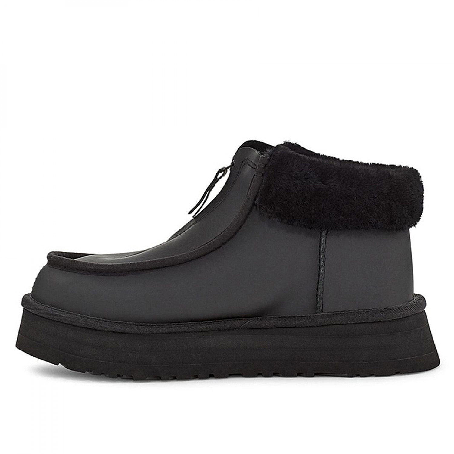 UGG Funkette Platform Boots Leather Black