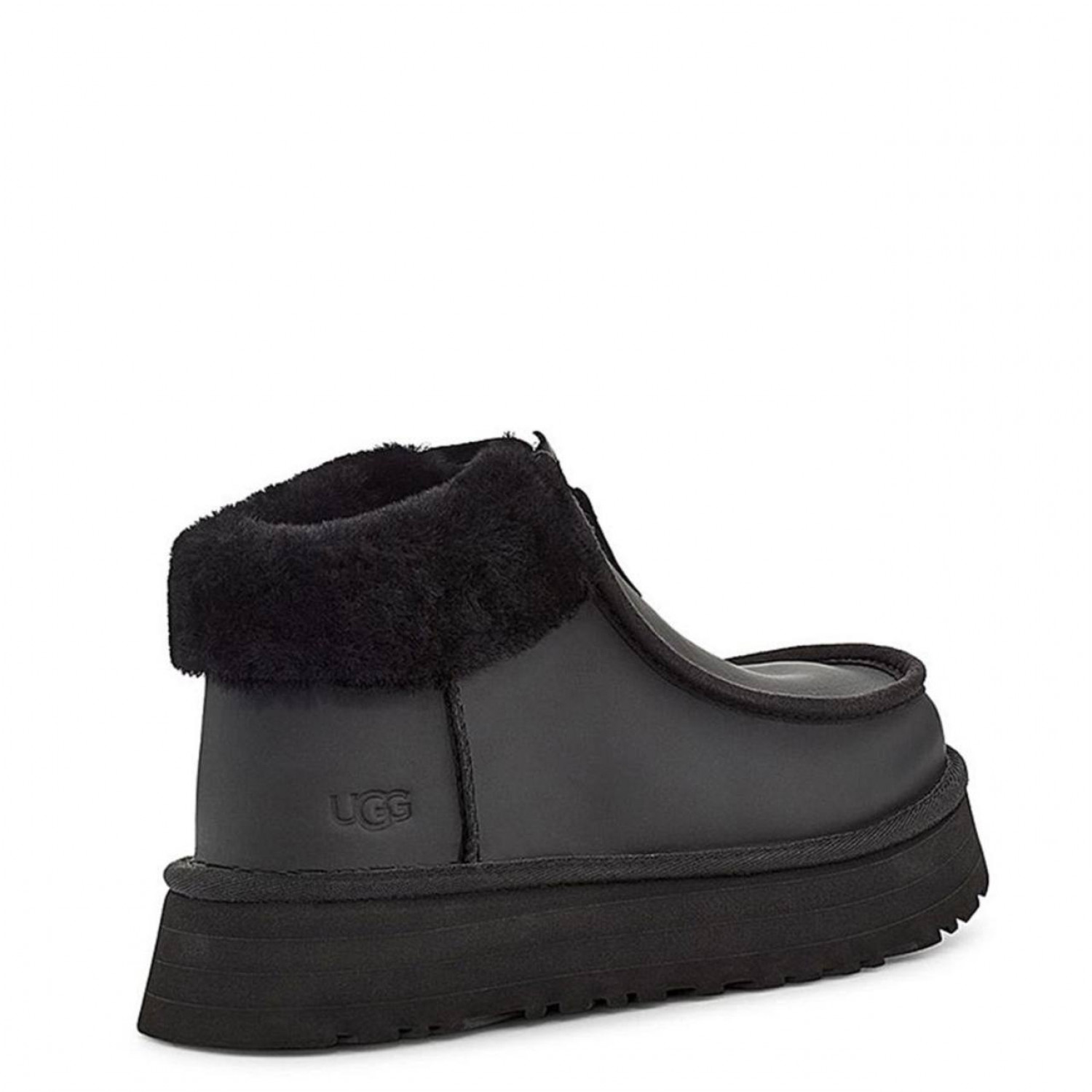 UGG Funkette Platform Boots Leather Black