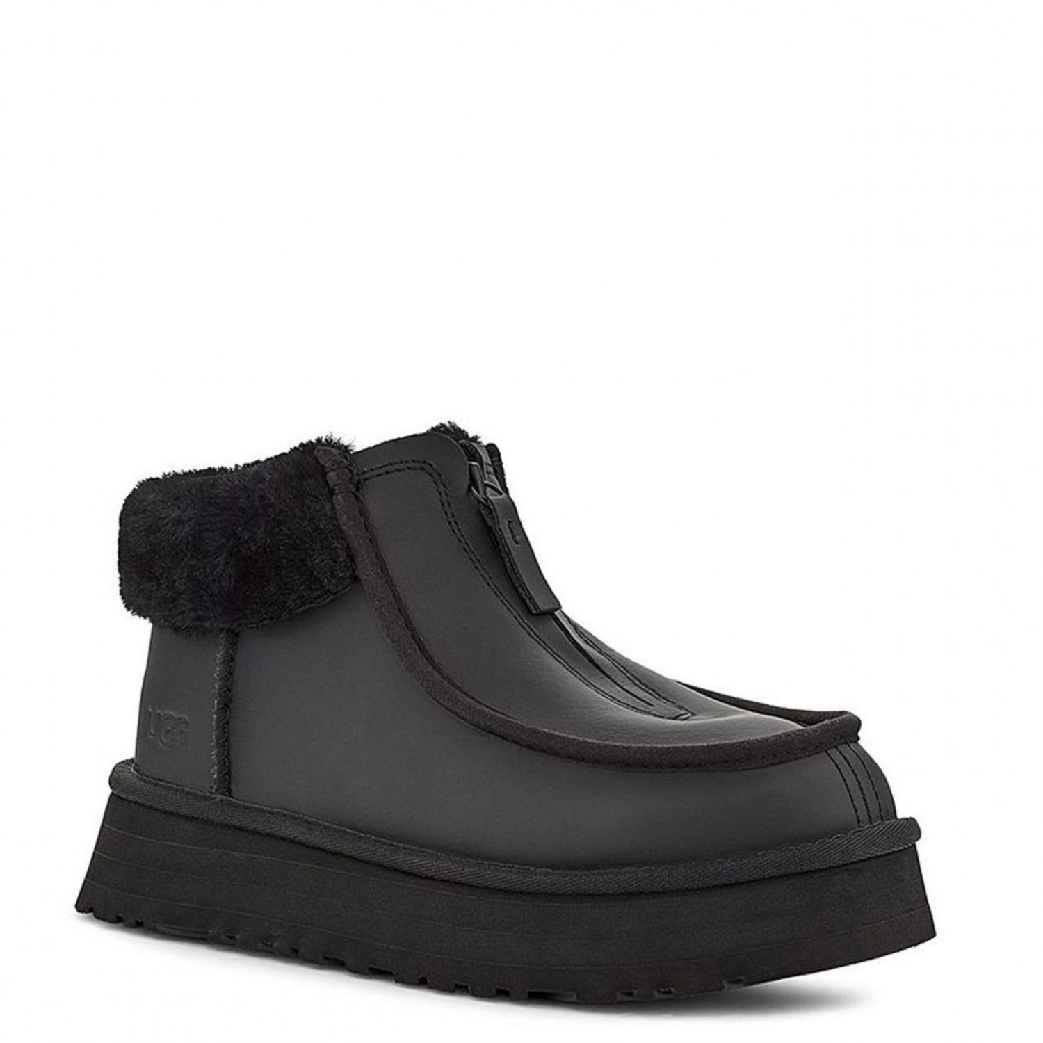 UGG Funkette Platform Boots Leather Black