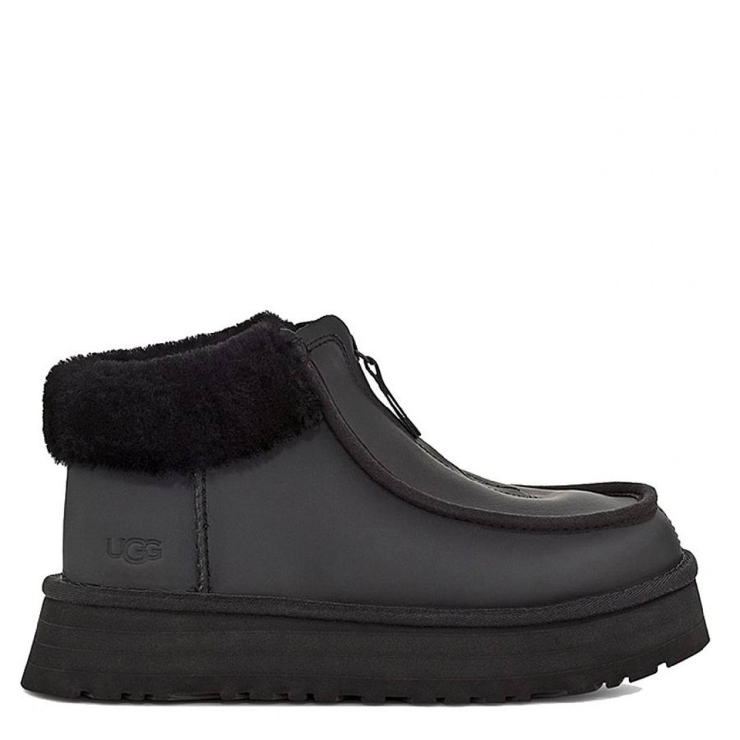 UGG Funkette Platform Boots Leather Black