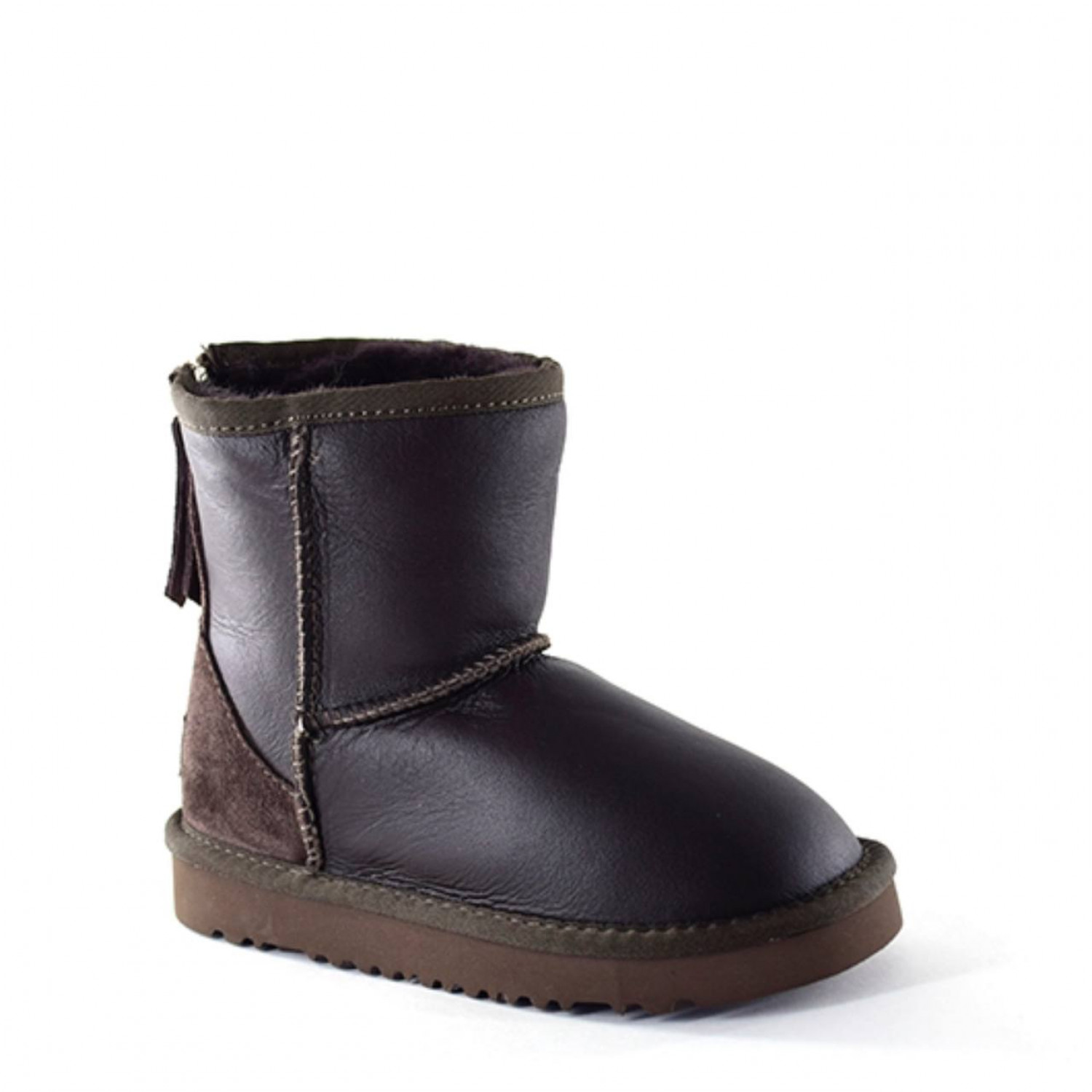 UGG Kids Classic Zip Short Metallic Chocolate 