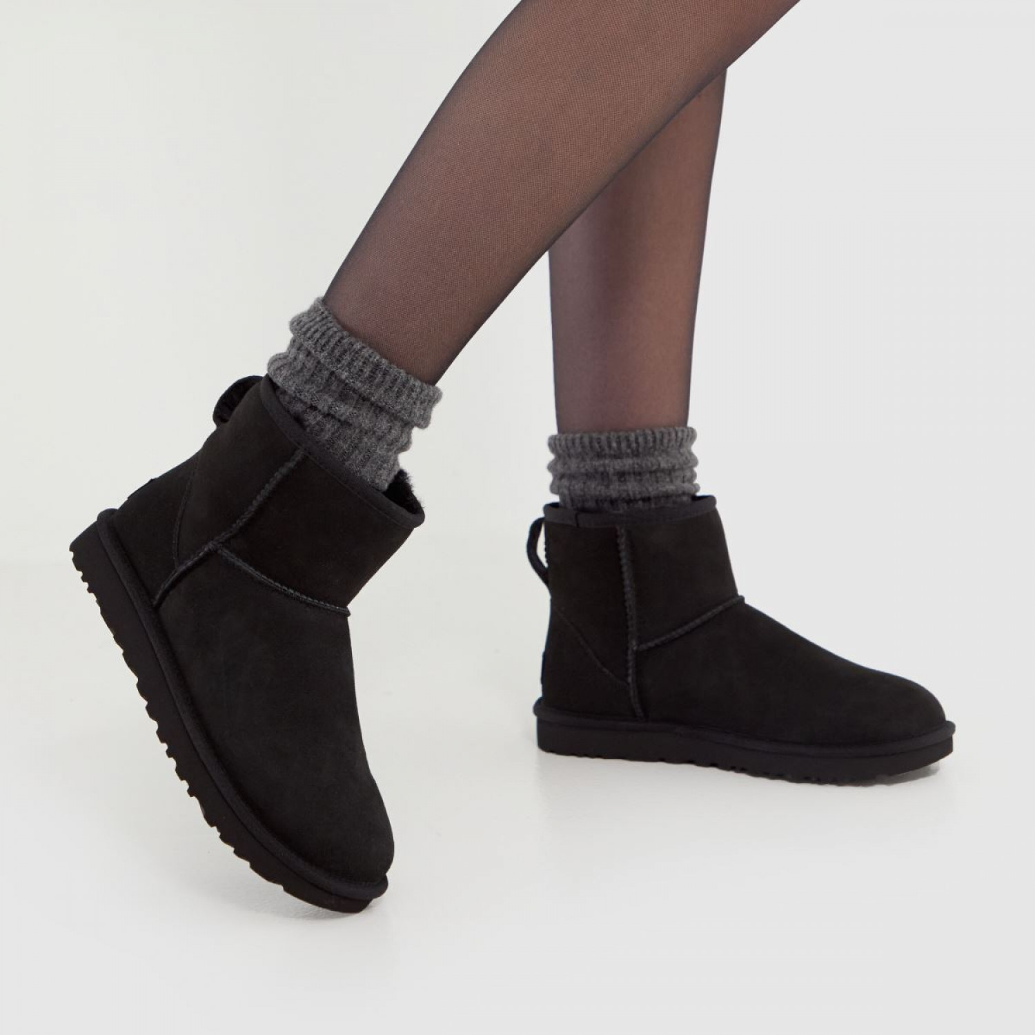 UGG Classic Mini Metallic Black