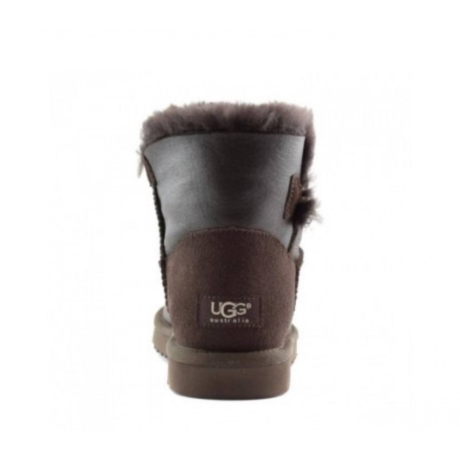 UGG Mini Bailey Button Metallic Chocolate