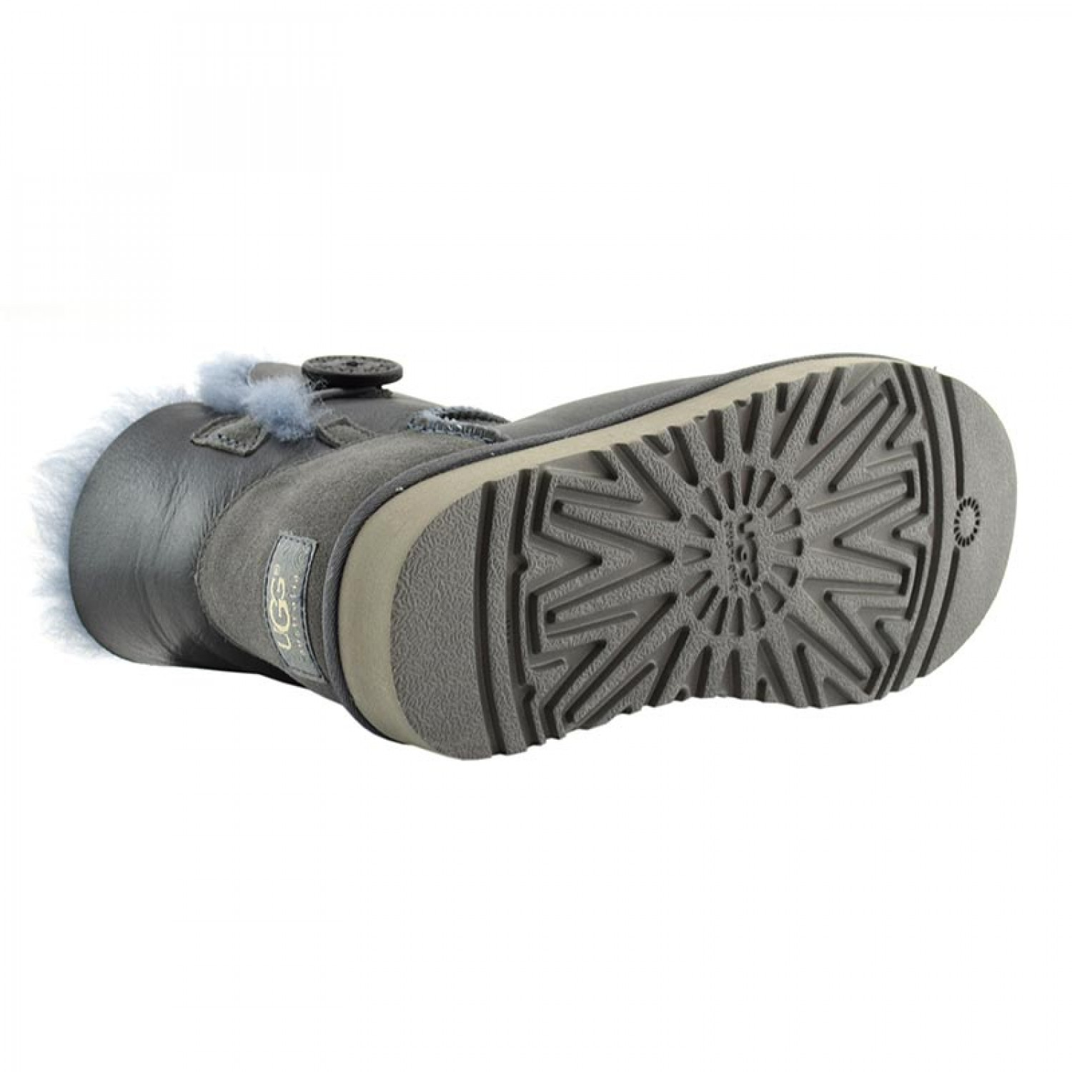 UGG Mini Bailey Button Metallic Grey