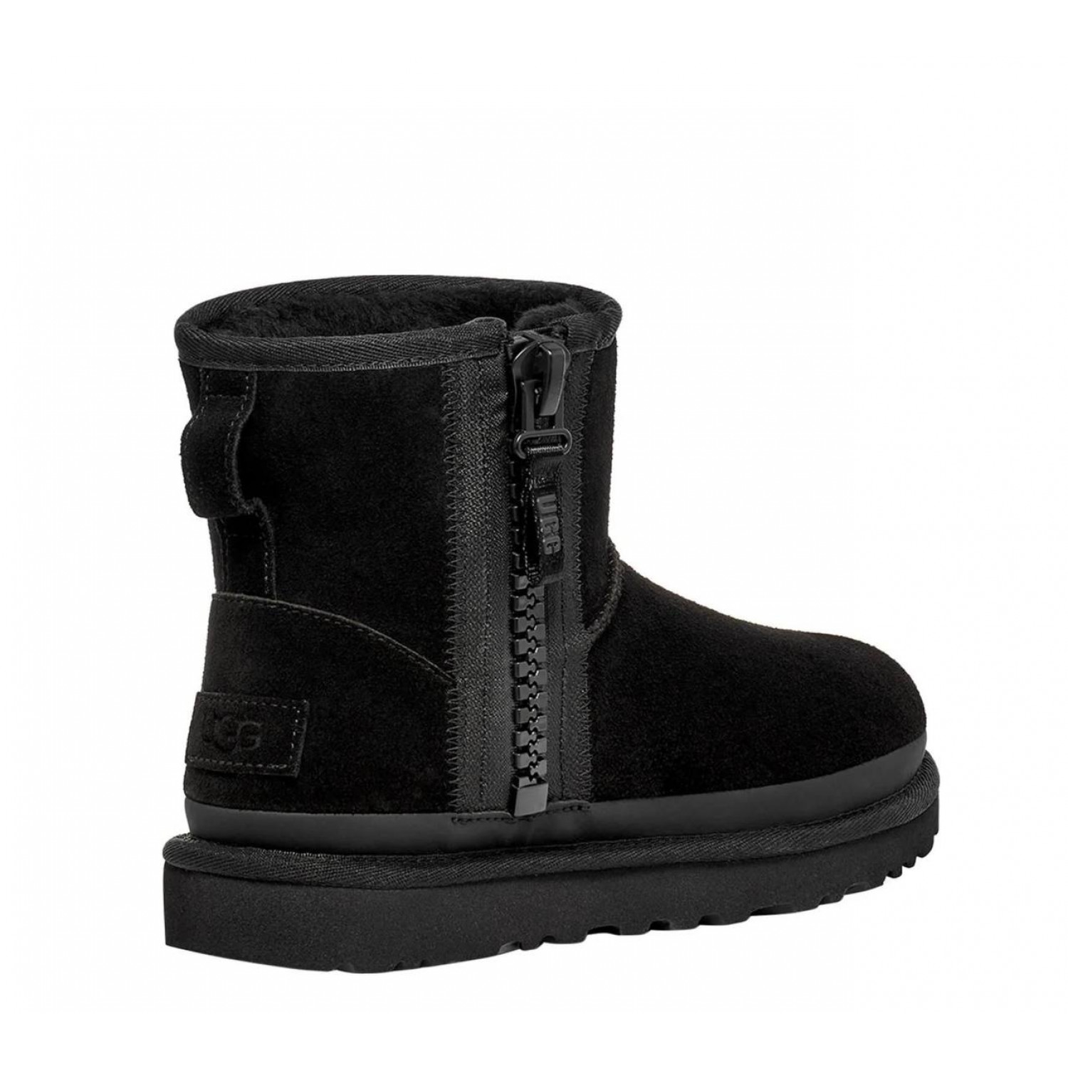 UGG Classic Mini Zipper Tape Logo Black