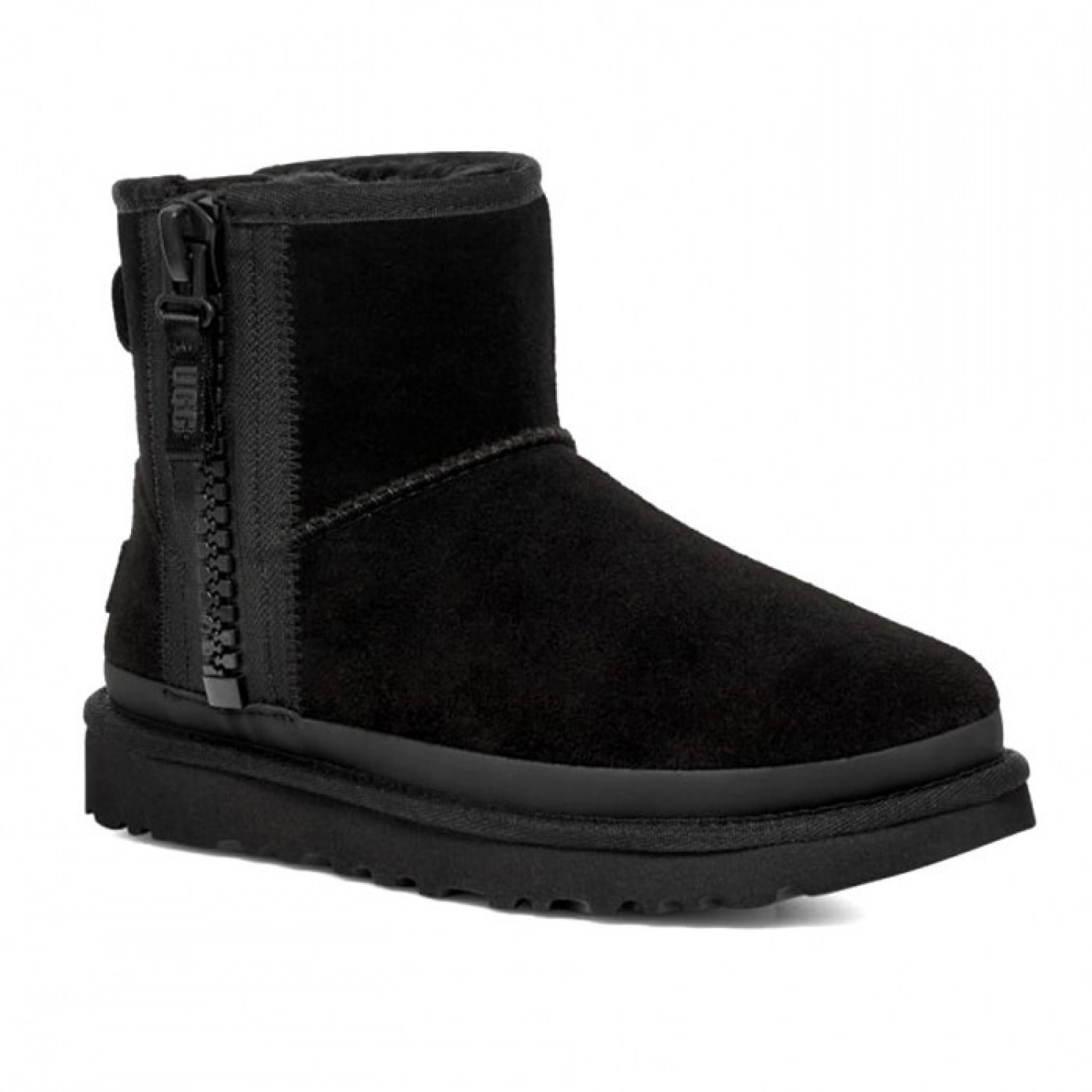 UGG Classic Mini Zipper Tape Logo Black