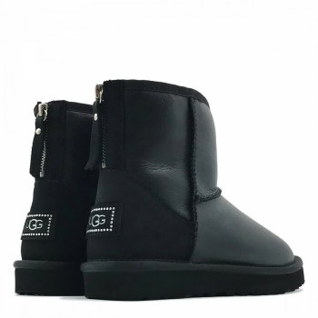 UGG Classic Mini Zip Metallic Black