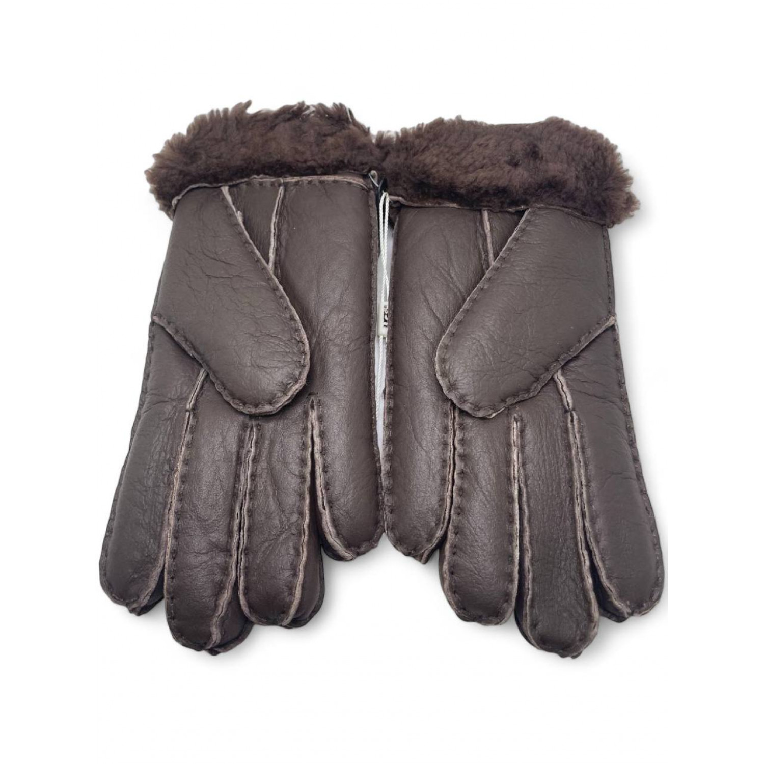 UGG Men Sheepskin Gloves Leather Chocolate 