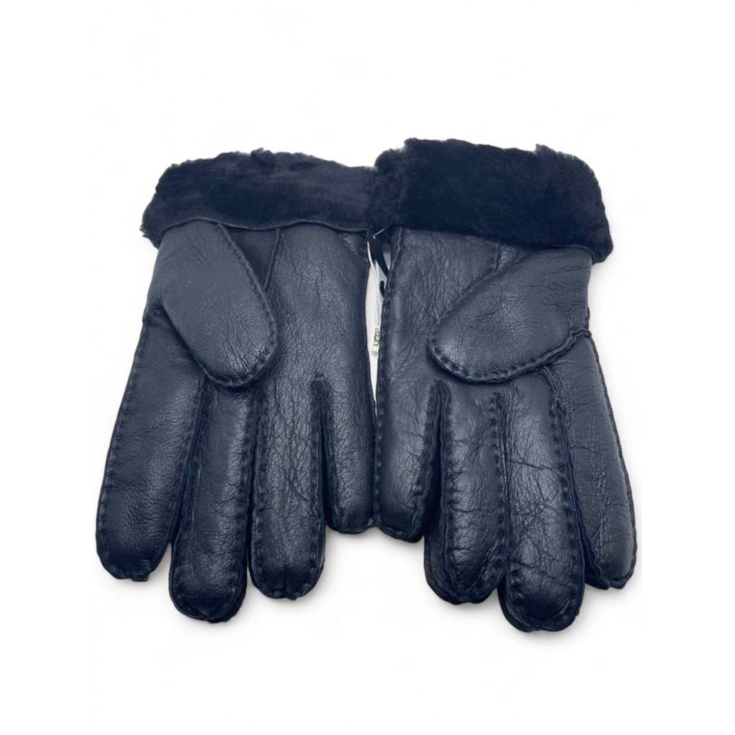 UGG Men Sheepskin Gloves Leather Black 