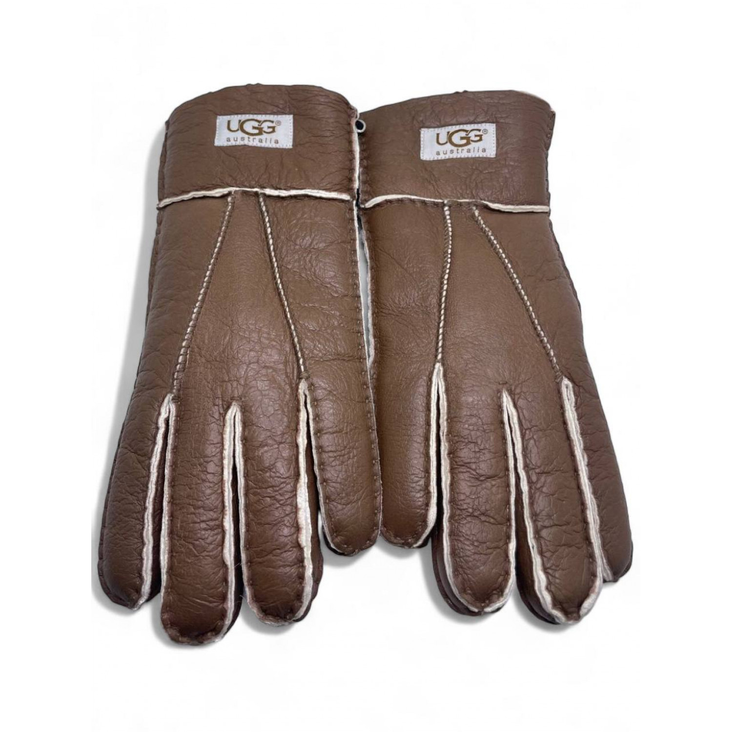 UGG Women's Sheepskin Glove Metallic Chocolate