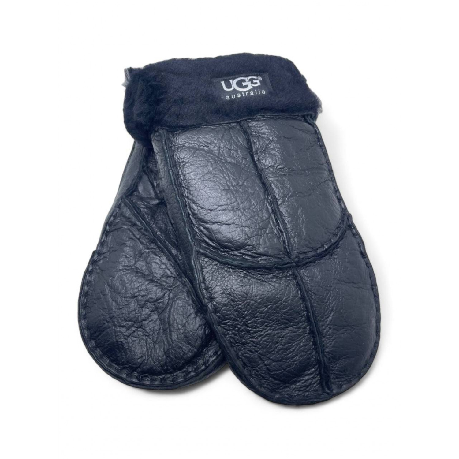 UGG Women's Sheepskin Mitten Metallic Black