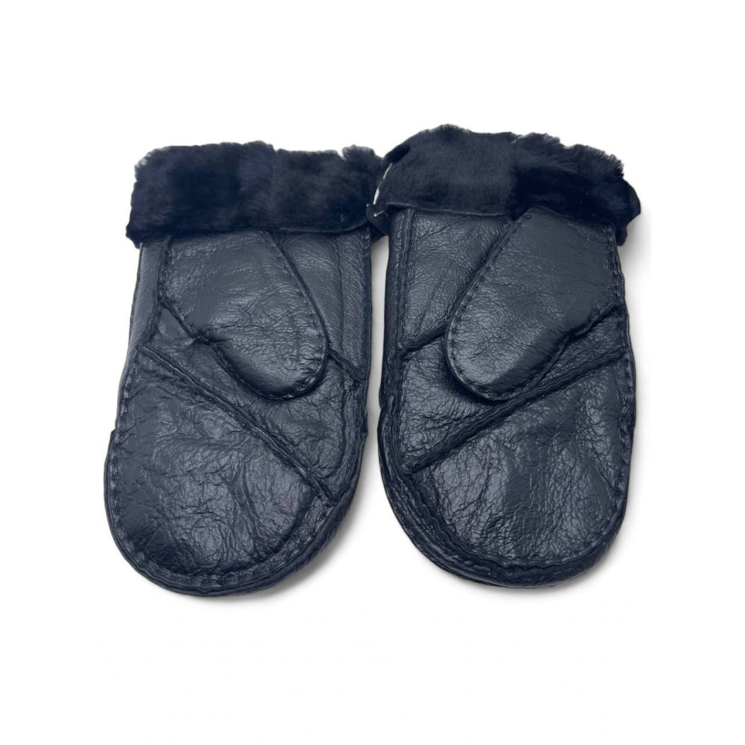 UGG Women's Sheepskin Mitten Metallic Black
