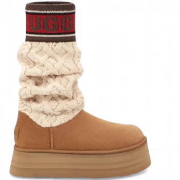 UGG Classic Sweater Letter Chestnut