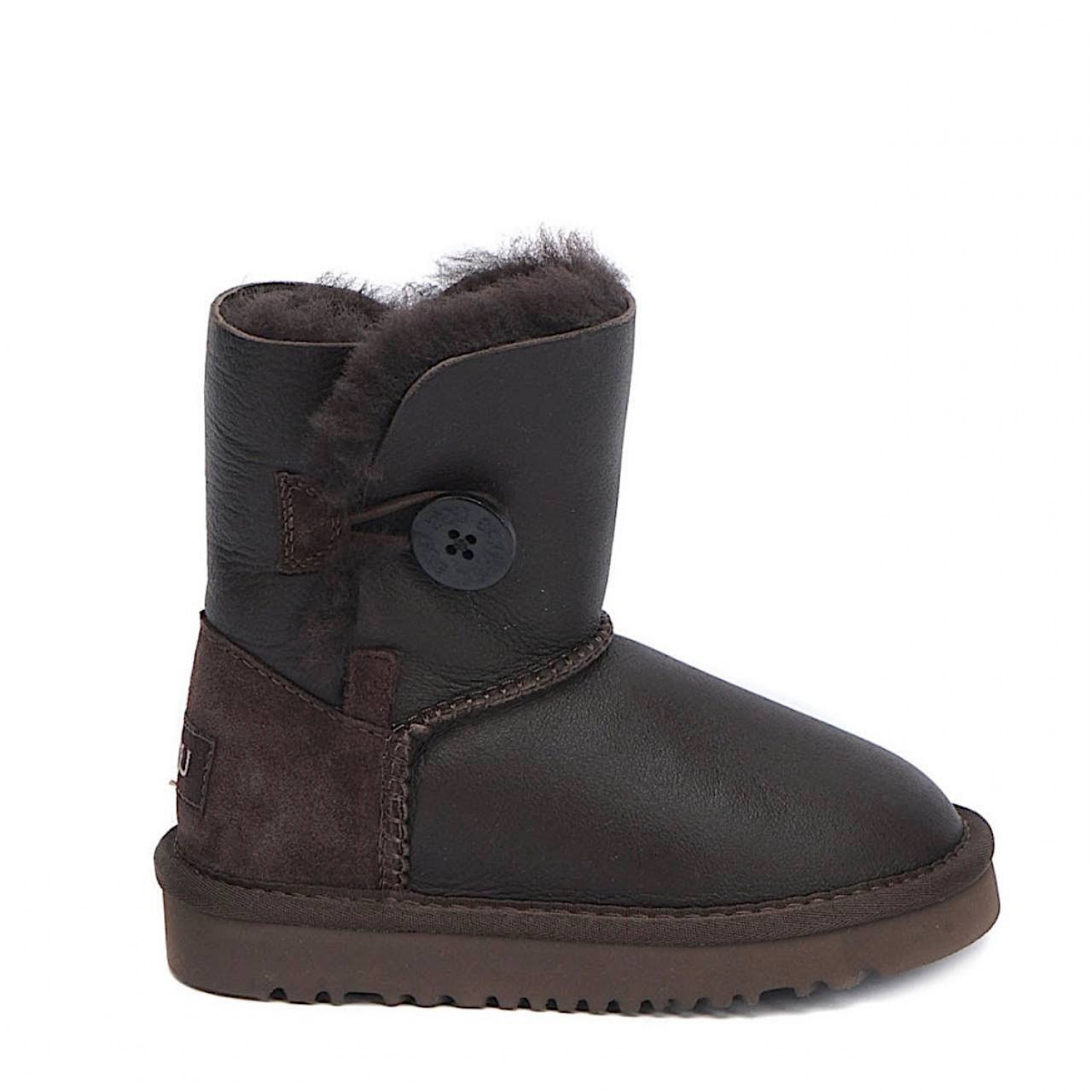 UGG Kids Bailey Button Metallic Chocolate 