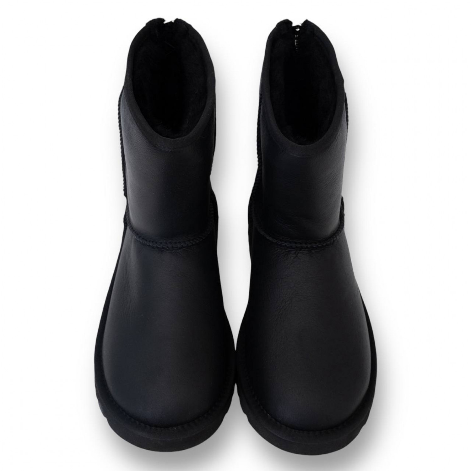 UGG Mens Classic Short Zip Metallic Black 