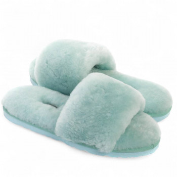 UGG Fluff Slide Slippers Lake Blue