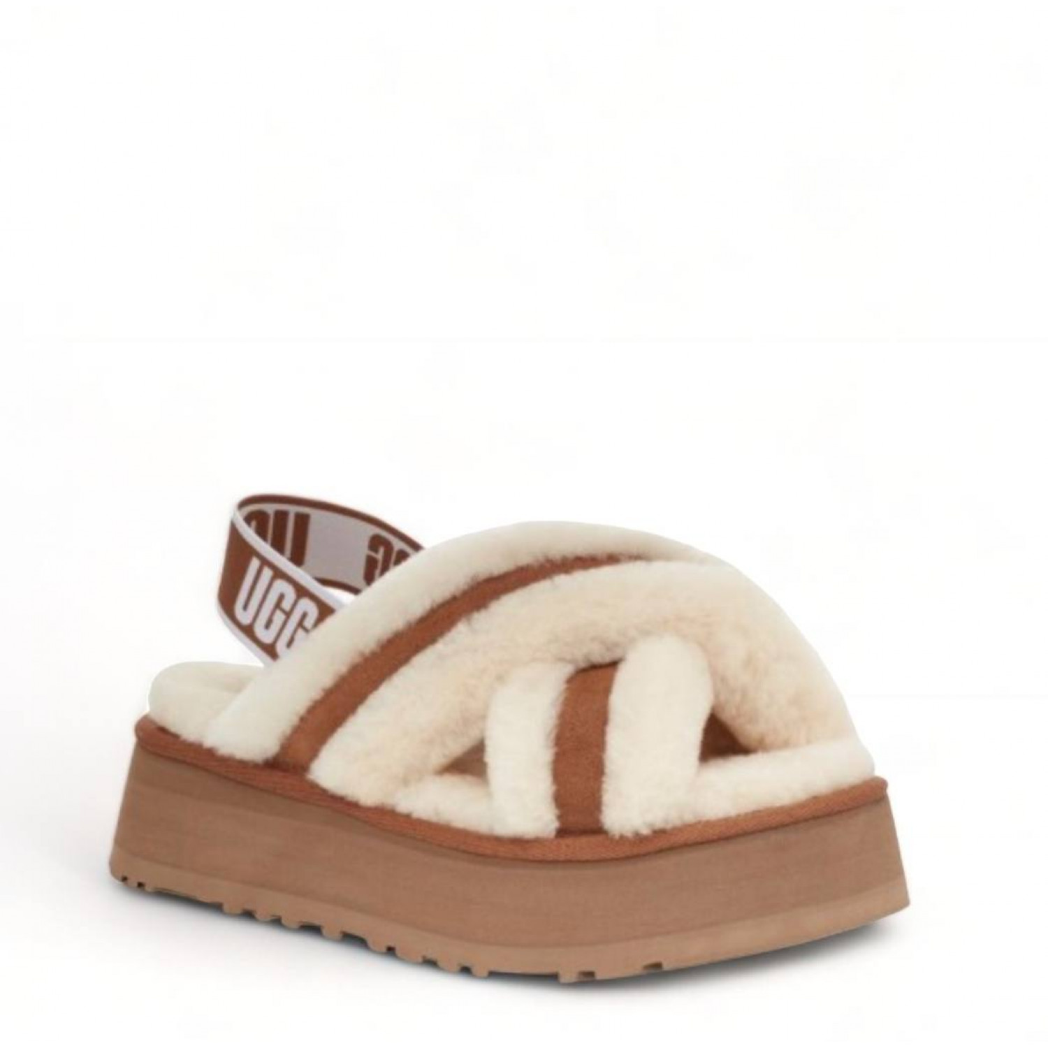 UGG Disco Cross Slide Chestnut
