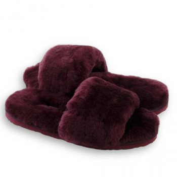 UGG Fluff Slide Slippers Dark Purple
