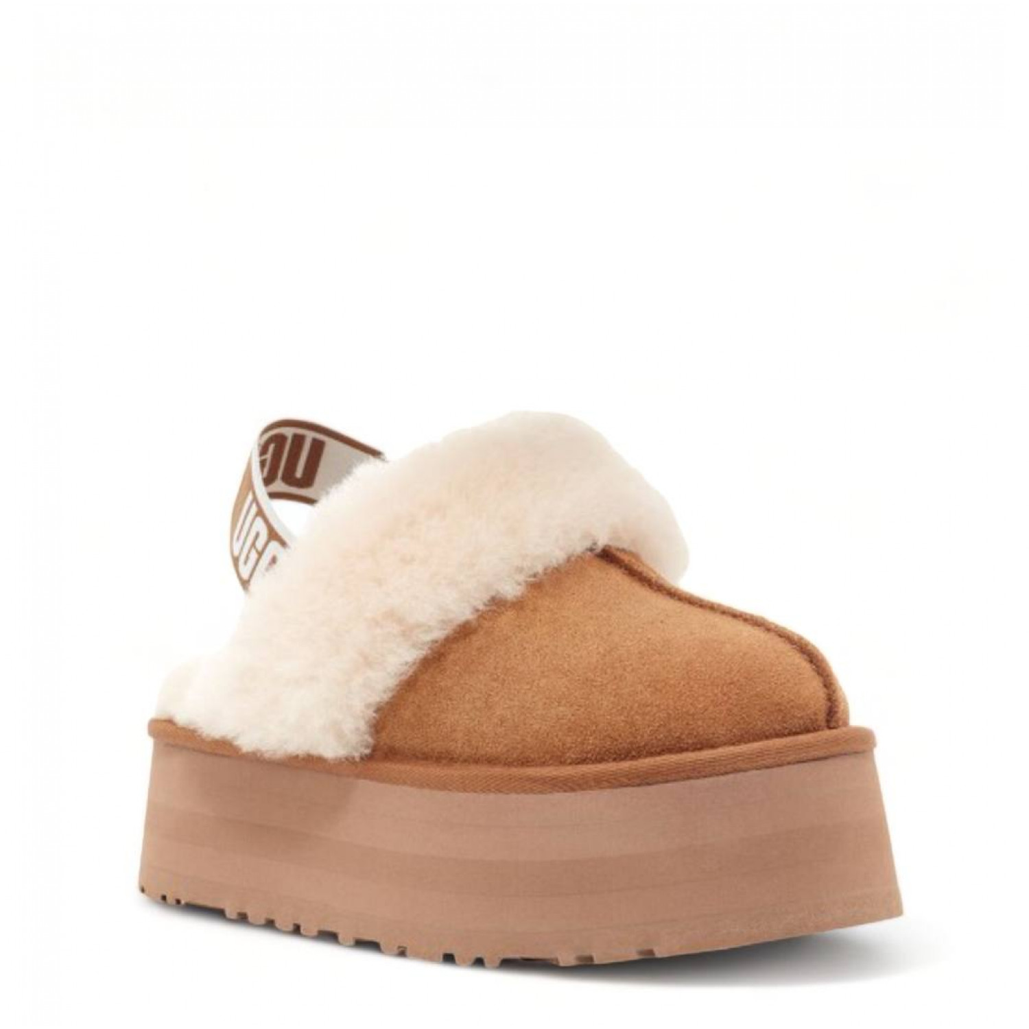 UGG Funkette Suede Platform Chestnut