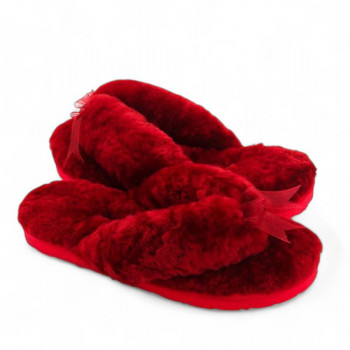 UGG Fluff Flip Flop Bordo