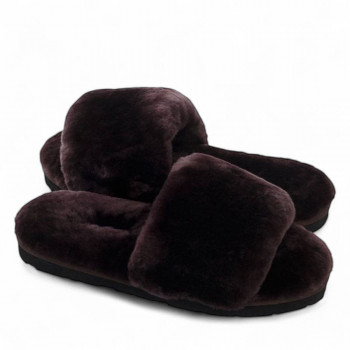 UGG Fluff Slide Slippers Chocolate
