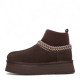 UGG Tazz Platform Knit Chocolate